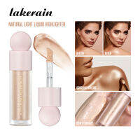 Lakerain เครื่องสำอางสำหรับ Highlighter Cair ไฮไลท์อเนกประสงค์กันน้ำเพื่อเพิ่มความสว่างติดทนนานคอนทัวร์หน้าไม้แบบพกพาแต่งหน้า