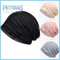 PETIBAG มุสลิม hijabs หมวกผ้าโพกหัว กีฬาสบายๆ ฤดูใบไม้ผลิฤดูร้อน ที่พันศีรษะ นุ่มนุ่มๆ ระบายอากาศได้ระบายอากาศ ผ้าคลุมศีรษะผมร่วง สำหรับผู้หญิง