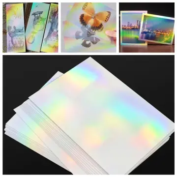 10 Sheets 15 Style A4 Transparent Holographic Overlay Lamination