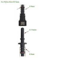 ท่อไนล่อนเชื่อมต่อสายเชื้อเพลิง id 6 มม. (1/4) 180 deg sae 6 . 3 มม. 【QYUE】