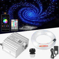 10W RGBW Twinkle Fiber Optic Light Engine AppRemote Control With 0.75mm Optical Fiber Cable For Starry Car Bedroom Decoration