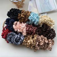 3Pcs/Set Silk Satin Solid Color Hair Ties Silky Scrunchies Set Women Simple Style Rubber Band Ponytail Holder Hair Accessories Hair Accessories