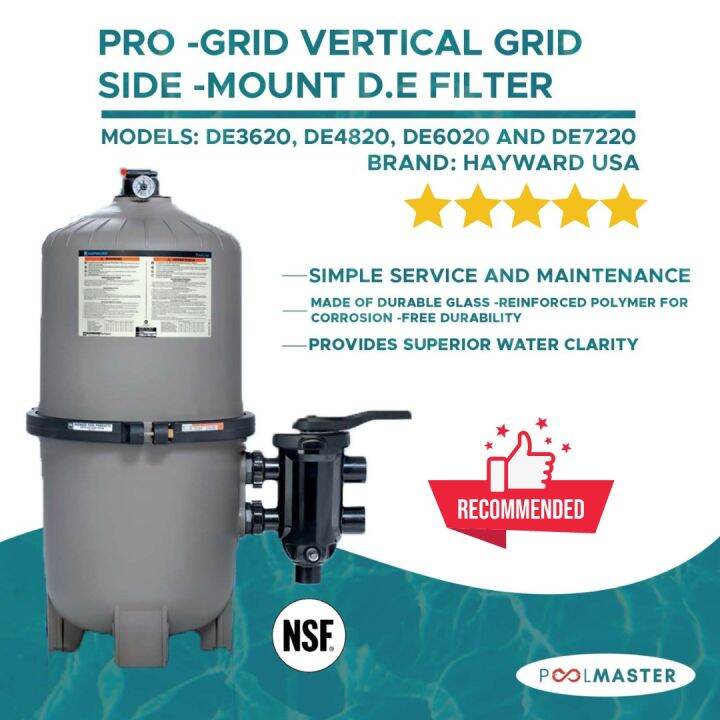 Hayward DE7220 72 sq.ft. ProGrid DE Filter 144GPM Lazada PH