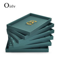 Oirlv ถาดโชว์เครื่องประดับ12/24ตะแกรงแหวนหนังสร้อยคอสร้อยข้อมือนาฬิกาต่างหูที่เก็บเครื่องประดับแผ่น บรรจุภัณฑ์ P063