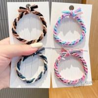 【Ready Stock】 ♝♣✱ C18 Summer Simple Hair Tie Female Braided Thick Rubber Band