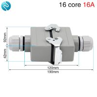 Heavy Duty Connector Docking 16 Core Pins Electrical Waterproof Plug Socket For Aviation Industrial Machine Tools 500V 16A Power Points  Switches Save