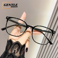 (GENTLE MOSCOT) ใหม่กรอบสแควร์ Anti Blue Light สายตาสั้นเกรดแว่นตา Ultra-Light แว่นตาสำหรับผู้หญิง