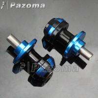 ♛Pazoma แผ่นสวิงอาร์มมอเตอร์ไซค์10Mm แท่นยืน Bobbins Slider สำหรับ Kawasaki นินจา ZX 6R 7R 9R 10R 12R 14R ZZR 600 1200 Gratis Ongkir