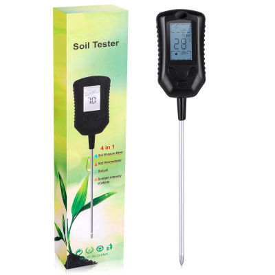 ZP 4-in-1 Soil Tester Temperature Humidity Sunlight Ph Value Acid-base Soil Monitor For Gardening Plants