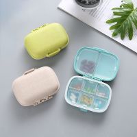 【YF】 Portable Vitamin Pill Box Cases Organizer Tablet for 7 Days 8 Grids Travel with Large Compartments Medicine Fish Oils