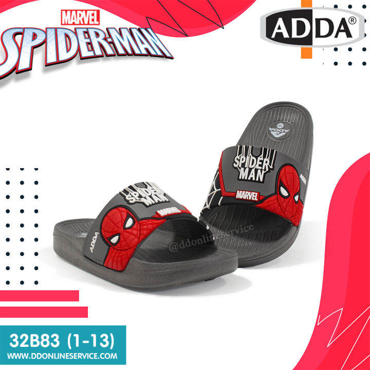 adda-รองเท้าเด็กผู้ชาย-รองเท้าแตะ-รองเท้าแบบสวม-สวมใส่สบาย-ลาย-spiderman-สไปเดอร์แมนฮีโร่ของผม-adda-รุ่น-32b83