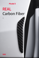 คาร์บอนไฟเบอร์บัฟเฟอร์ตัดปั้นป้องกันชนบาร์ประตูรถยามกันชนขอบมุมแถบสติ๊กเกอร์สำหรับเทสลารุ่น3