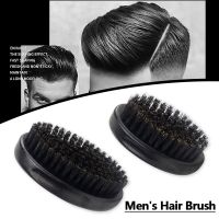 ✌ Natural Boar Bristle MenS Oval Hair Brush For Beards Care 360 Wave Beard Straightener Shaving Brushes Styling Tools