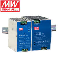 Original MEAN WELL NDR-240-48 75W 120W 240W อุตสาหกรรม12V 24V 48V 5a 10a Din Rail Slim Power Supply พร้อม PFC