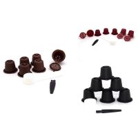 6PCS For Nespresso Refillable Reusable Coffee Capsule Coffee Filter Cup Machine Capsule Plastic Filter Electrical Connectors