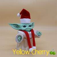 เชอร์รี่สีเหลืองสำหรับเด็กของเล่นสะสมหัตถกรรมหุ่นตัวละครตุ๊กตาขนาดเล็ก Yoda