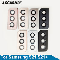 Aocarmo สำหรับ Samsung Galaxy S21 Plus S21ด้านหลังกลับเลนส์กล้องที่มีกรอบกาวกาวอะไหล่