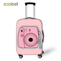 [Koala Travel] ผ้าคลุมกระเป๋าเดินทางกล้องสีชมพูน่ารักขนาด18 28นิ้วอุปกรณ์ป้องกันกระเป๋าเดินทางสำหรับผู้หญิงอุปกรณ์ป้องกันรถเข็นทนทานสำหรับเด็กผู้หญิง