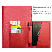 ZHUHAO ผู้หญิงผู้ชาย PU หนังสือเดินทางครอบคลุมบัตรโดยสารหลายฟังก์ชัน Travel ID Card Holder Protector