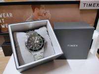 TIMEX TM-TW2U13100 Harborside Multifunction นาฬิกาข้อมือผู้ชาย สีเงิน กันน้ำได้ ส่งฟรี มีประกัน