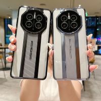 เหมาะสำหรับ Mate60pro เคสศัพท์ P40 การชุบด้วยไฟฟ้าโปร่งใสกลายเป็นความรุ่งโรจน์ของปอร์เช่ในไม่กี่วินาที magic5 เคสป้องกัน