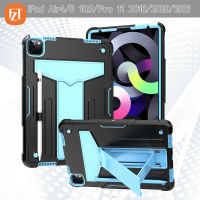 【ขาตั้งในตัว】 Fzt สำหรับ iPad Pro Casing Tablet 11.0 "(2022) /TPU แฟชั่น A2759 A2761 A2435 + PC หุ่นยนต์ฝาครอบพร้อมตัวยึดกันกระแทกหนา