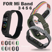 SinHGeY สายรัดข้อมือไนล่อน Mi Band 3 / 4 / 5/6,สายรัดข้อมือสำหรับ Xiaomi Mi Band สายรัดข้อมือมีความยืดหยุ่น