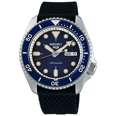 SRPD93 Seiko 5 Sports Mens Watch Black 42.5mm Stainless Steel