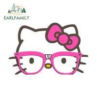 EARLFAMILY 13Cm X 8.5Cm สำหรับอะนิเมะคิตตี้อุปกรณ์เสริมรถยนต์ไวนิลกีตาร์กระเป๋าสติ๊กเกอร์สติกเกอร์ติดมอเตอร์ไซค์ JDM VAN