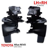 ชุด พลาสติก ข้างหม้อน้ำ ข้างซ้าย+ขวา สีดำ สำหรับ Toyota Hilux Revo SR5 Pick UP ตัวแรกก่อน Rocco ปี 2015-2017