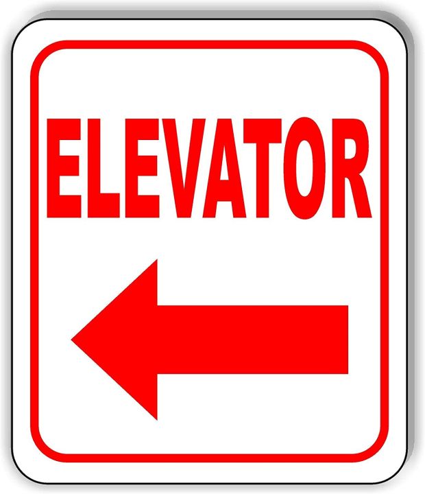 ลิฟต์ลูกศรซ้ายอลูมิเนียมคอมโพสิตป้ายกลางแจ้ง-x