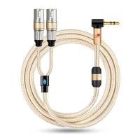 Aux Jack 3.5mm to 2 x XLR 3Pin Male Audio Cable for PC Phone Laptop Mixer Amplifier Home Sound System Y Splitter Shielded Cords