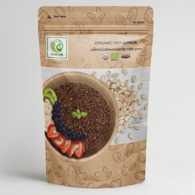 Green Life Organic Red Quinoa เมล็ดควินัวสีแดง ออร์แกนิค (1000 g)