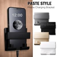 ✇◕ Universal Paste Style Wall Mounted Phone Holder Mobile Phone Charging Wall Holder Bracket for Bathroom Kitchen Hanging Stand