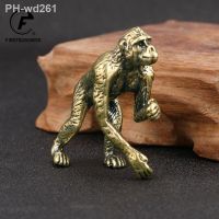 Solid Brass Gorilla Small Statue Office Desk Ornament Decoration Crafts Collection Animal Orangutan Figurine Miniature Toy Gifts