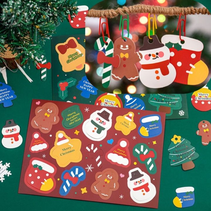 Christmas Decoration Hang Tag DIY Christmas Gift Box Decor ...