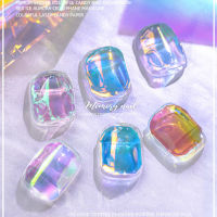 korean candy nail art Aurora กระดาษแก้วออโรรา ติดเล็บ พอดีเล็บ ((กระดาษแก้ว แบบกล่อง))