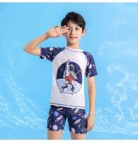 Boys swimsuit  ชุดว่ายน้ำเด็กผู้ชาย มีซิปรูดด้านหน้า ชุดว่ายเด็กชาย  ชุดว่ายน้ำเด็ก 2 ชิ้น 25-35KG XL031