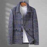 2023Young fat brother spring and autumn fashion handsome plaid coat male plus fat plus size casual jacket loose fat boy L-8XL