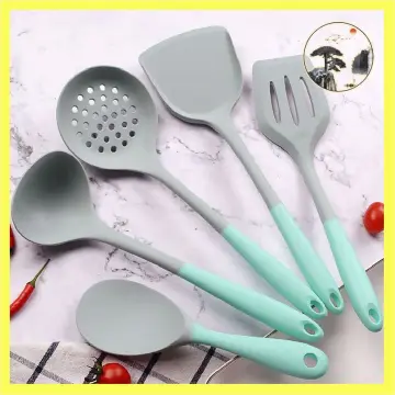 Morandi Blue Silicone Kitchenware Cooking Utensils Heat Resistant