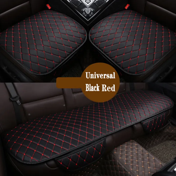 3 Piece set Car Interior Seat Cover, Edge Wrapping Front and Rear Row