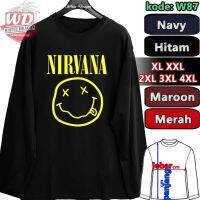 Nirvana เสื้อยืด แขนยาว ไซซ์ใหญ่ M L XL XXL 2XL 3XL 4XL รหัส W87