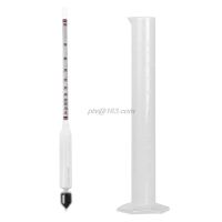 Hydrometer Tester Vintage Measuring Bottle Set Tools meter Meter เครื่องวัดความเข้มข้นของไวน์0-100 Hydrometer Alcoho