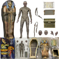 Original NECA รูป Universal Monsters The Mummy Casket Coffin Pyramid Action Figure Monsters ของเล่นคริสต์มาส Halloween