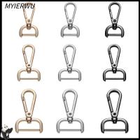 MYIERWU ฮาร์ดแวร์ โลหะ DIY พวงกุญแจ ปลอกคอ Carabiner Snap แหวนแยก สายรัดกระเป๋า ตะขอเกี่ยวที่ถอดออกได้ หัวเข็มขัด กุ้งก้ามกราม