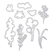 Leaves Flowers Dies and Stamps Sets for Card Making DIY Scrapbooking Honey Bee Metal Cutting Dies and Clear Stamps