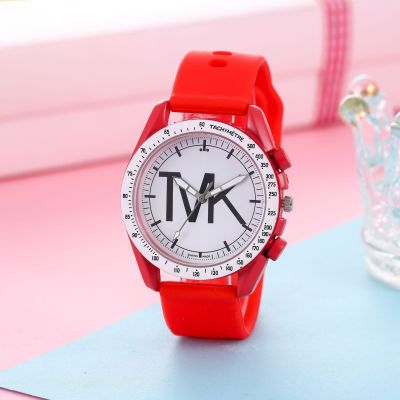 【July】 Fashion silicone sports style student wrist watch unisex multi-scale dial factory direct