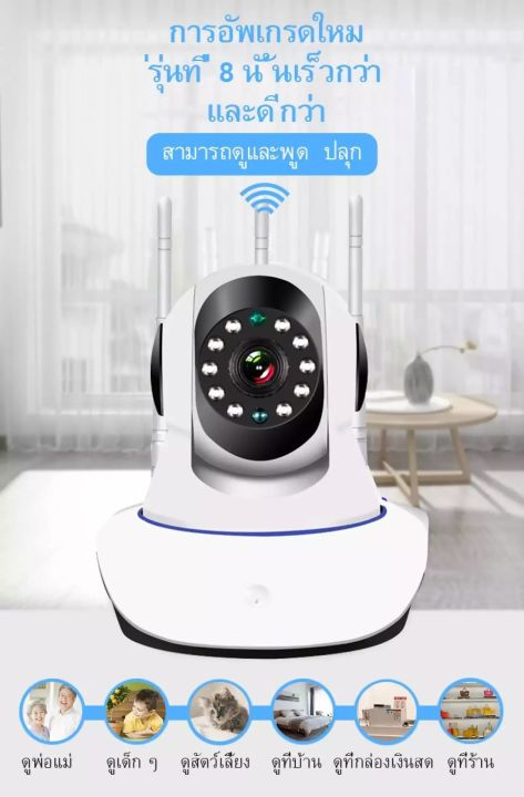 กล้องวงจรปิด-wifi-fhd-ip-camera-3เสา-4mp-4-0ล้านพิกเซล-มองเห็นในที่มืด-ดูภาพผ่านมือถือฟรี-กล้องวงจรปิดรักษาความปลอดภัย-app-yoosee