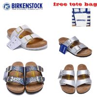 Free shipping Birkenstocks Arizona double button cork slippers for men and women sandals beach shoes