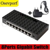 8Port Gigabit Network Switcher Lan Hub High Performance Ethernet Smart Switch High Speed 100/1000Mbps RJ45 Hub Internet Splitter